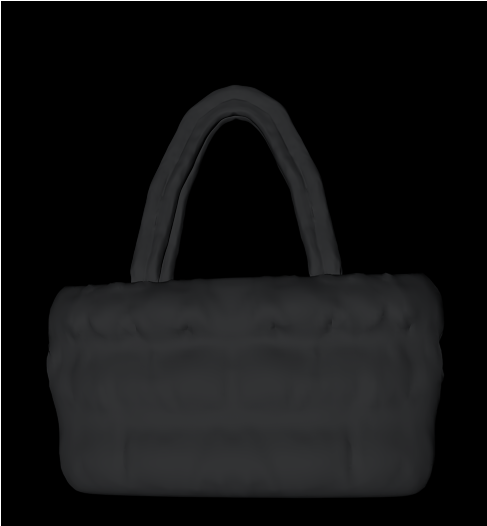 Image of the bag sculpted and rendered.