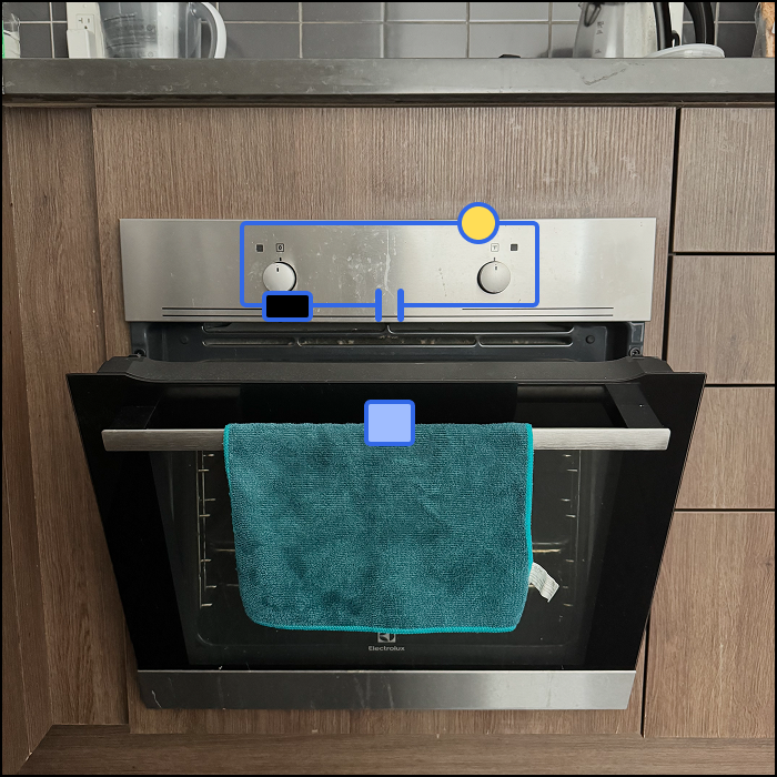 This is an example of an environment based interaction, based on the kitchen oven, the switch is open when the oven door is open.
