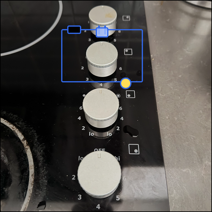 This is an example of an environment based interaction, based on the switch for the electrive stove in our condo, the switch is closed when the knob is turned to the top.