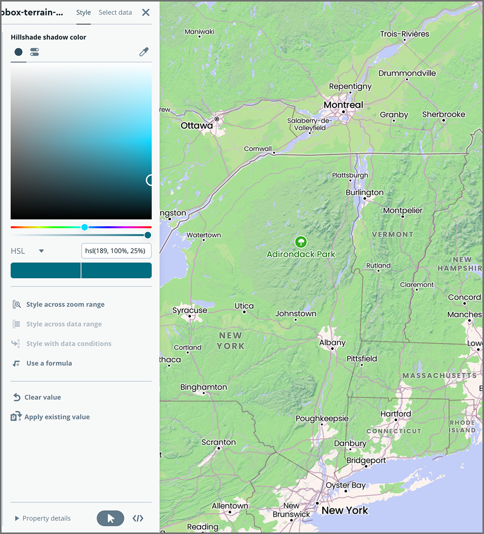 Experimentatioin with terrain shading and adding layers