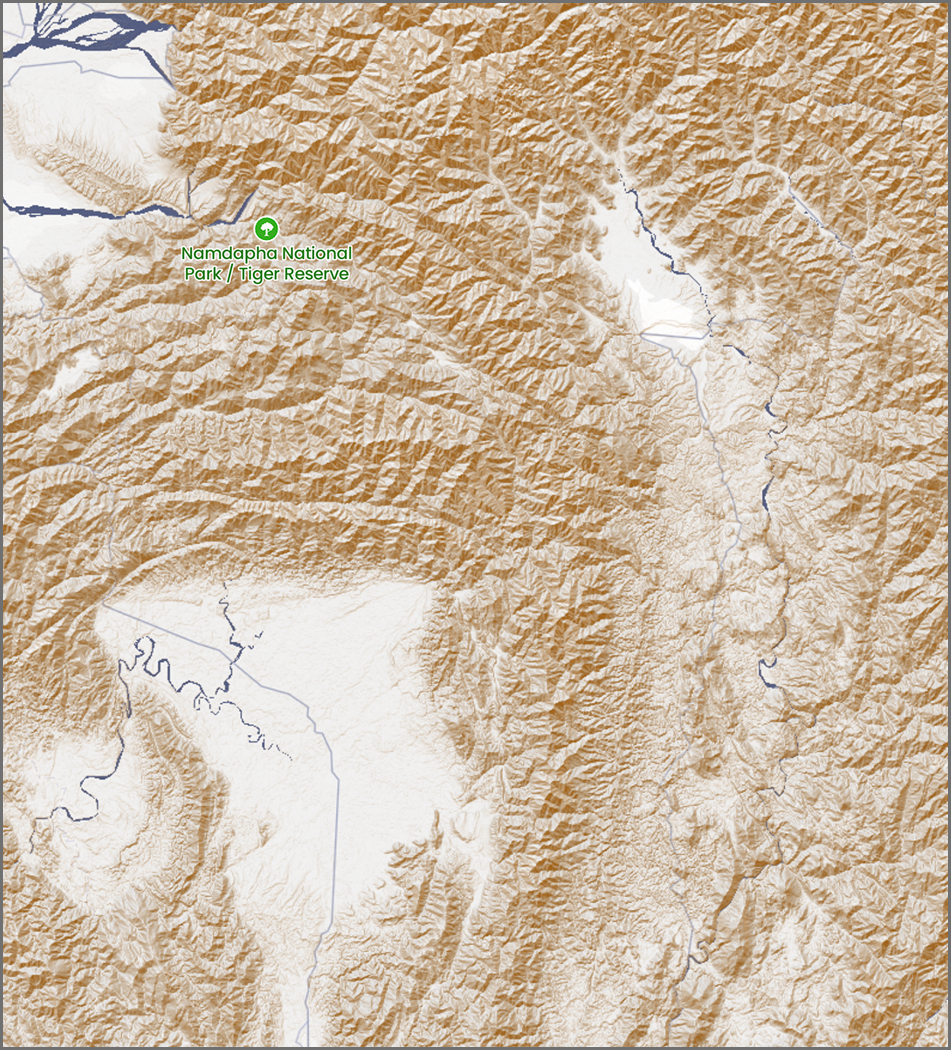 Experimentation changing intensity and color of terrain shading