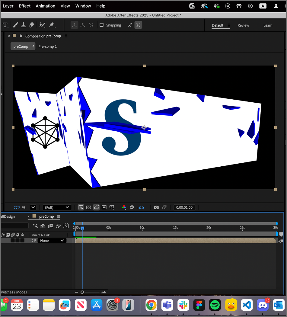 Combined all layers together into preComp.