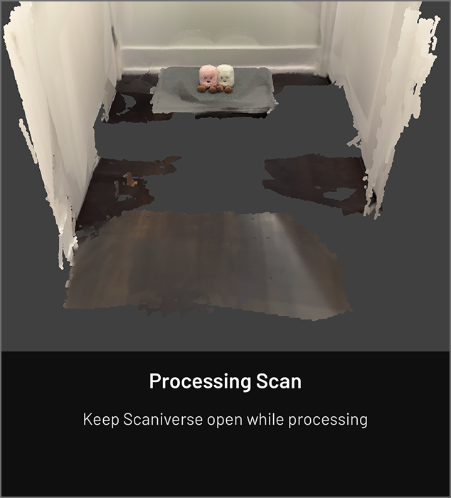 Attempting to 3D scan in a corner of my room with better lighting and plain background in an attempt to help scaniverse focus on the image.